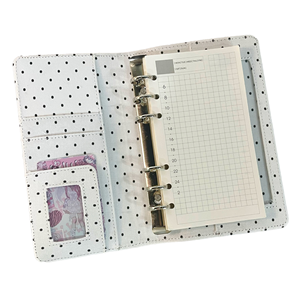 Cuaderno de Hojas Sueltas A6 con Cubierta de Tela con Estampado de Puntos al Estilo Coreano, Cuaderno de Alta Calidad para Hacer Manualidades, Diario Portátil - Product Image 1