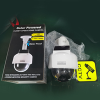 Caméra de Surveillance Solaire Extérieure Factice SMARSECUR 06CCTV Fa-ke Camera, Dôme de Simulation Étanche pour Sécurité CCTV