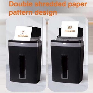 Déchiqueteuse de papier automatique 60 feuilles coupe transversale capacité 15L usage bureau - Product Image 4