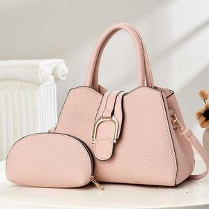 Simple Solid Color Handbag Purse Set 2 PCS Lady's Leather Crossbody <b>Sling</b> <b>Bags</b> - Product Image 5