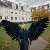Ailes d'ange articulées personnalisables avec pliage motorisé pour costumes d'Halloween et fêtes