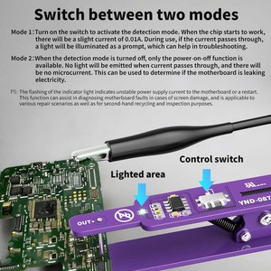 Testeur de courant universel Lanrui M191 à double mode de détection avec clip d'alimentation pour la réparation d'<span class=keywords><strong>iPhone</strong></span>, Android, tablettes et iPad - Product Image 6