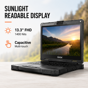 โน้ตบุ๊ค Getac B360 รุ่นใหม่ ทนทาน ขนาด 13.3 นิ้ว หน้าจอ FHD ความสว่าง 1400 Nits มาตรฐาน IP66 ใช้ Core 11 Pro ภาษาอังกฤษ SSD รับประกัน 3 ปี สำหรับงานภาคสนาม B360 ทรงพลัง - Product Image 6