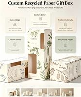 Pochette cadeau en papier recyclable avec fenêtre, logo/couleur/matériau/insert personnalisés, emballage de luxe écologique, pelliculage mat, éponge