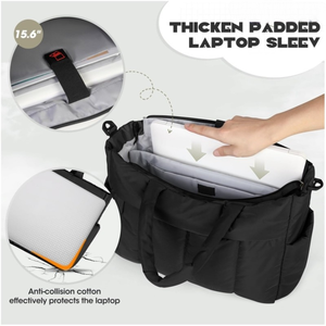 New Women's Handbag Laptop Work <b>Bag</b> 15.6inch Quilted Travel Tote - Product Image 2