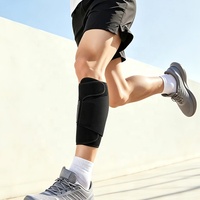 Manchon de compression réglable et réfléchissant pour mollet, respirant, attelle de soutien pour périostite tibiale et jambe inférieure, pour course nocturne et cyclisme, noir