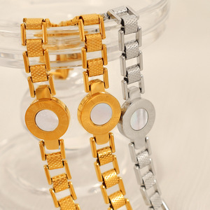 Pulsera de Reloj Estilo Europeo Americano, Brazalete de Acero de Titanio con Números Romanos, Joyería Unisex de Moda - Product Image 2