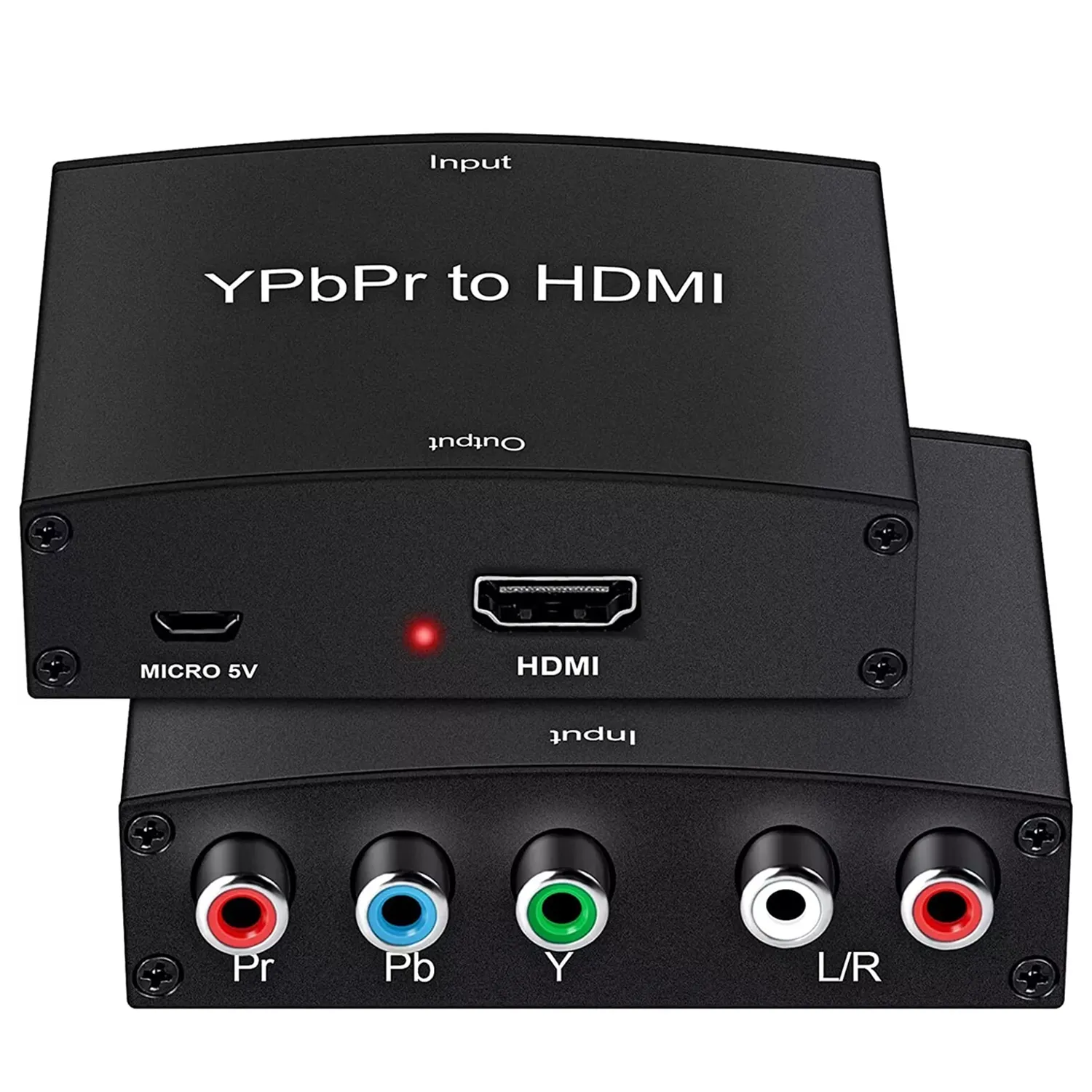 YPbPr convertitore compatibile da R/L a HDTV 1080P R/L convertitore Audio da ufficio adattatore TV PC per DVD proiettore Monitor HDTV