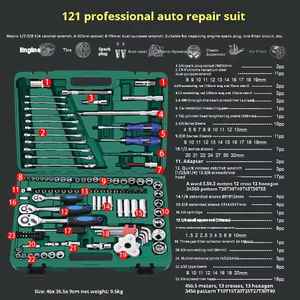 Destornillador de enchufe combinado de mano y juego de llaves de carraca de plástico Caja OEM personalizable para talleres de reparación automotriz en el hogar - Product Image 5