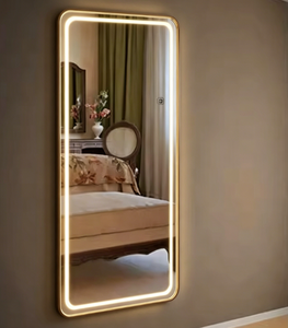 Custom Size LED Illuminated Frameless Mirror Aluminum <b>Wall</b> Hanging Vanity Mirror for Bathroom Entryway - Product Image 4