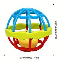 Hochet pour bébé Manhattan Ball Fitness, boule à saisir en plastique souple, hochet pour les gencives, jouet unisexe de 0 à 3 ans