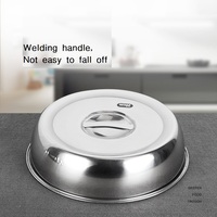 Accessoires de cuisine d'hôtel outils couvercle de casserole en acier inoxydable couvercle de Steak 18- 26cm de diamètre couvercle de Table étanche à l'huile couvercle de plateau