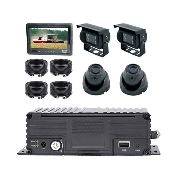 Dvr seluler h.264 4 saluran kualitas tinggi dengan gps 4g wifi opsional