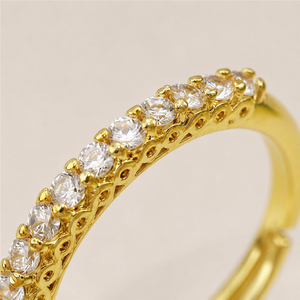 Anello aperto regolabile, design classico, gioiello da donna per l'uso quotidiano - Product Image 5