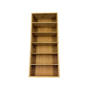 Bamboo <b>Storage</b> <b>Box</b> Rectangular With Partitions Office Organizer Desktop <b>Drawer</b> Divider Pencil Holder Cosmetic Organizer - Product Image 2