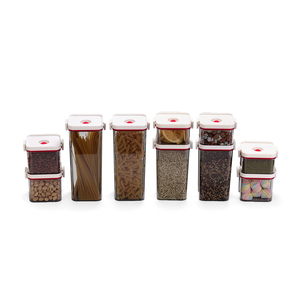 Vendita calda di alta qualità PET in plastica ermetico contenitore di conservazione degli alimenti Set con coperchio nuovo Design di stoccaggio a secco per strumenti di insalata - Product Image 5