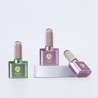 Flacon de vernis à ongles en gel plat de luxe de 10 ml avec bouchon en forme de dôme, réutilisable, conteneur en verre vide, OEM ODM