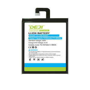 Deji <span class=keywords><strong>แบ</strong></span><span class=keywords><strong>ต</strong></span>เตอรี่ลิเธียมไอออนดิจิทัลสำหรับเปลี่ยน3500มิลลิแอมป์ชั่วโมงสำหรับ BM3A <span class=keywords><strong>Note3</strong></span> Xiaomi Note 3 Mi - Product Image 1