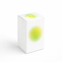 Boîte pliante blanche personnalisée avec impression dégradée douce CMYK, fermeture à languette, pour emballage de capsules de suppléments de santé et de vitamines