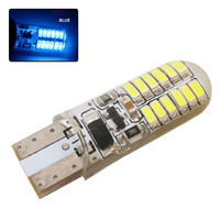 Lucky FSYLX — Flash LED 12V DC T10 W5W 194 168 3014, 24 SMD, lampe Flash pour Gel de silice, blanc, rouge, jaune, bleu