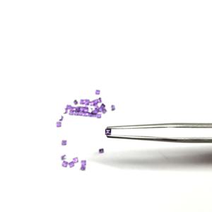 Piedra preciosa suelta de amatista Africana Natural de grado AAA de 3mm y 4mm, piedra de corte facetado cuadrado certificada IGI, piedra calibrada al por mayor - Product Image 2