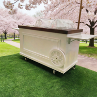Chariot de buffet mobile en bois de luxe portable, équipé de plateaux alimentaires pour la restauration en plein air, les remises de diplômes, le Nouvel An chinois, les événements de Noël