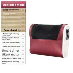 Almohada de Masaje <span class=keywords><strong>Cervical</strong></span>, Masajeador de Cuello de Cuatro Vías, Cojín de Masaje <span class=keywords><strong>para</strong></span> Hombros y Cuello, Masajeador Multifuncional de Cuerpo Completo de PU - Product Image 2