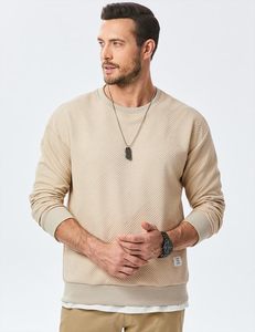 Sudadera de Forro Polar Personalizada ZY para Hombre, Cuello Redondo Holgado, Manga Larga, Informal, de Invierno, Color Sólido, 100% Algodón, Antibolitas, Digital - Product Image 5