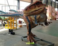 Modèle de dinosaures animatroniques Carcharodontosaurus, modèle de dinosaure réaliste télécommandé pour attraction de parc d'aventure