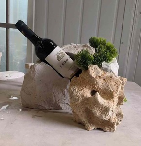 Support à bouteilles de <span class=keywords><strong>vin</strong></span> en marbre naturel moderne, décoration d'art nordique, étagère de présentation de <span class=keywords><strong>vin</strong></span>, meubles de maison, vente en gros - Product Image 3