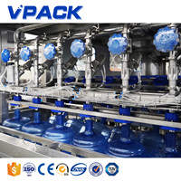Machine de remplissage automatique complète de baril d'eau de 19L 20L 5 gallons Ligne de production d'eau de 5 gallons
