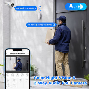 Hiseeu 4K 8MP H265 POE IP-камера полноцветного ночного видения двунаправленный Аудио Металлический корпус - Product Image 6
