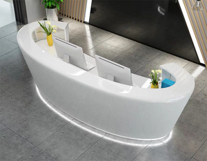 Thiết Kế Hiện Đại Salon Tiếp Nhận Khách Sạn Counter Vòng Dịch Vụ Truy Cập Văn Phòng Quầy Lễ Tân Tiếp Đón Bàn - Product Image 2