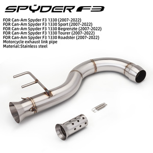 Tuyaux d'échappement pour <span class=keywords><strong>moto</strong></span> Can-Am <span class=keywords><strong>Spyder</strong></span> F3 1330 Sport Begrenzte Tourer Roadster, tuyau de liaison F3 avec DB killer - Product Image 1