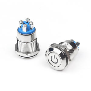 16 מ "מ spdt <span class=keywords><strong>12v</strong></span> ירוק הוביל טבעת הכוח סמל ip67 רגעיות מוארת לוח הבקרה - Product Image 3