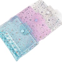 Mini album photo coloré en PVC à feuilles mobiles, carnet de notes, classeur transparent à 6 trous, pochette pour cartes