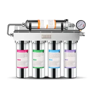 Sistema de filtro de agua de acero inoxidable, purificador de agua, sistema de ósmosis inversa de 5 etapas, filtros de agua comerciales
