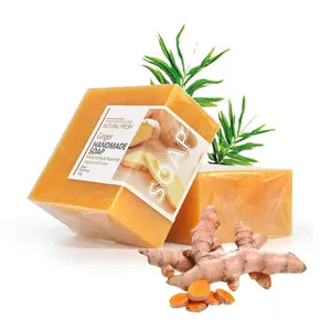 Private label skin care honey handmade whitening 100% natural organic anti acne tumeric soap