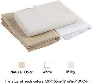 <span class=keywords><strong>Tela</strong></span> de punto de cruz hecha a mano para bordado de aguja, tejido de lino natural personalizado, color blanco y beige, a bajo <span class=keywords><strong>precio</strong></span> - Product Image 2