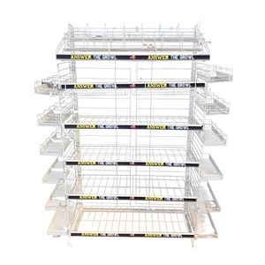 Étagère de stockage de boissons debout à 9 niveaux affiche une bouteille présentoir étagère de vin au détail dans les épiceries - Product Image 6