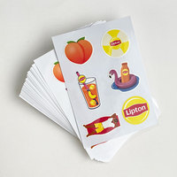 Etiqueta Adhesiva Personalizada con Logotipo Holográfico Láser BOPP, Corte Kiss Cut, Diseño de Dibujos Animados, Resistente al Agua y con Protección UV