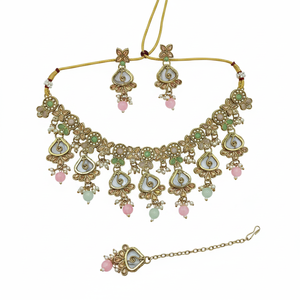 Conjunto de joyas finas chapadas en oro, collar 11151661PGR con piedra de cristal y perlas, accesorios lujosos para mujer - Product Image 2