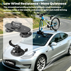 <span class=keywords><strong>Portabicicletas</strong></span> de Succión al Vacío, Instalación Rápida, Alta Velocidad, Seguro, Doble Ventosa, Aleación de Aluminio, Certificado CE, Compatible con Todas las Bicicletas Planas - Product Image 6