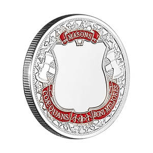 Koin Peringatan Mason Berlapis Perak, Koin Suvenir Ordo Persaudaraan Freemason, Koin Tantangan Masonik yang Dapat Diukir - Product Image 6