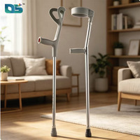 Équipement de réadaptation pas cher, canne médicale de réadaptation, béquille double réglable en alliage d'aluminium, béquilles de coude pour personnes handicapées
