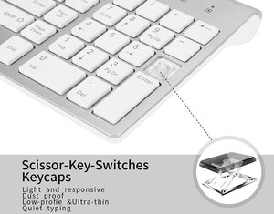Ensemble clavier-souris sans fil USB 102 touches 2.4 GHz clavier et souris sans fil ultra-mince Combo clavier pleine grandeur pour ordinateur - Product Image 6