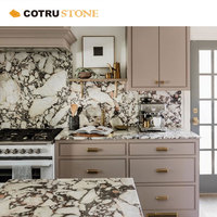 Marbre blanc Calcutta Viola d'Italie, comptoir de salle de bain et de cuisine, table, design moderne, surface polie, grande dalle de pierre, design graphique