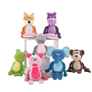Jouet pour chien en peluche douce et écologique de qualité supérieure, avec corde, design de dessin animé, pour usage intérieur - Product Image 1