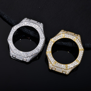 Lunette de montre de luxe en moissanite sertie à visser, accessoires de mode, plaqué or, diamants VVS, pièces de boîtier de montre Iced Out pour GA2100 - Product Image 2