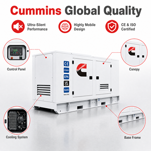 เครื่องกำเนิดไฟฟ้าดีเซลแบบพกพาขนาดเล็ก เงียบ สำหรับใช้งานกลางแจ้ง 12kw 15kw 20kw 30kw พร้อม ATS สองสูบ แรงดันไฟฟ้าคู่ เฟสเดียว - Product Image 4